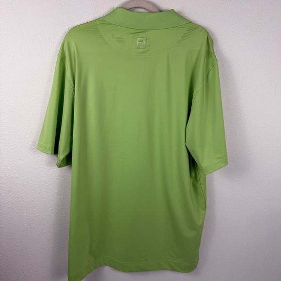 FootJoy Mens ProDry Polo Shirt Lime Green The Players Amateur Golf Size XL - Picture 2 of 10